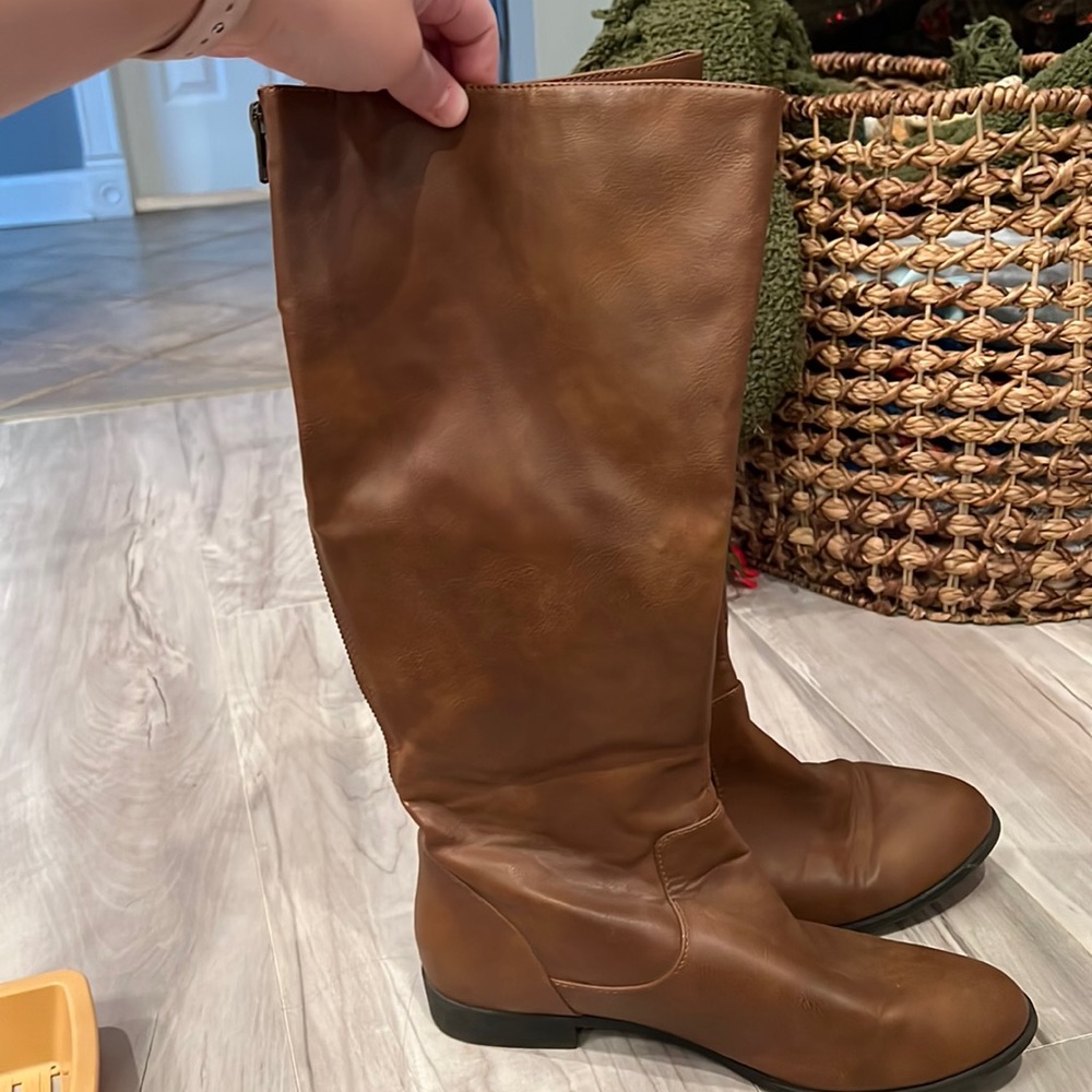 Tall brown boots